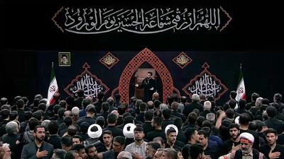 نوحه‌خوانی مهدی رسولی در حسینیه امام خمینی در آخرین شب عزاداری محرم + فیلم
