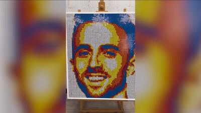 طراحی خلاقانه‌ی چهره دیگو ژوتا با چند صد مکعب روبیک!