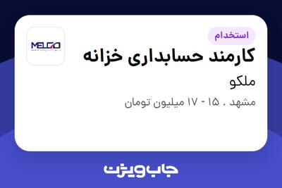 استخدام کارمند حسابداری خزانه - آقا در ملکو