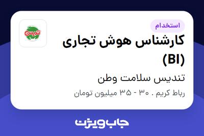 استخدام کارشناس هوش تجاری (BI) در تندیس سلامت وطن