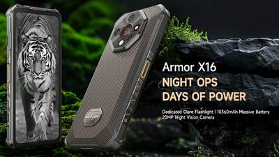 Ulefone Armor X16 معرفی شد؛ یک گوشی سرسخت ۱۶۸ دلاری با باتری غول‌پیکر و دوربین دید در شب