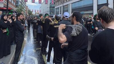 مراسم عزاداری روز عاشورا در لندن + فیلم
