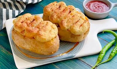 غذای ساده با سیب زمینی و گوشت چرخ کرده ! طرز تهیه سیب زمینی شکم پر با پوره خوشمزه