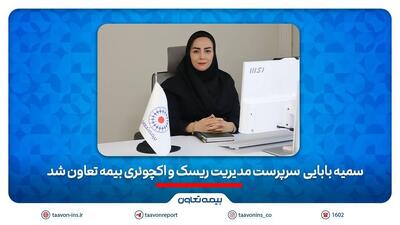 سمیه بابائی سرپرست مدیریت ریسک و اکچوئری بیمه تعاون شد | اقتصاد24