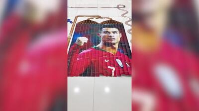 خلاقیت جالب هنرمند چینی در به تصویر کشیدن چهره کریستیانو رونالدو با دومینو