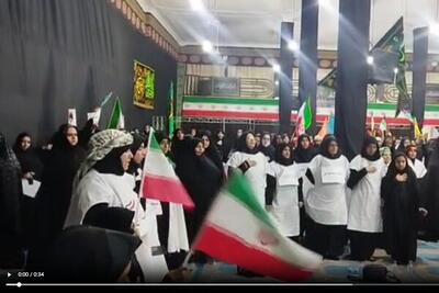 اجتماع بانوان زینبی شهرستان ایرانشهر در دفاع از ایران و رهبری