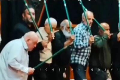 آواز احساسی؛ پیرغلام وسط سینه زنی چوب به دست افتاد و دار فانی رو وداع گفت