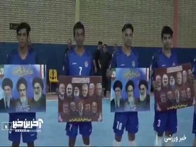 دیدار دوستانه تیم‌های فوتسال منتخب آبادان و خرمشهر با نفت و گاز عراق