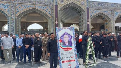 پیکر جانباز ۷۰ درصد دفاع مقدس در مشهد تشییع شد