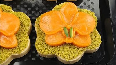 طرز تهیه خوشمزه ترین تر حلوا مجلسی با کراست حلوای هل و بادام بسیار خوشمزه رایگان هیچ جا پیدا نمیکنی!