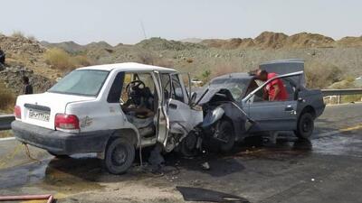 فوت ۶ نفر در حادثه برخورد پژو ۴۰۵ با پراید