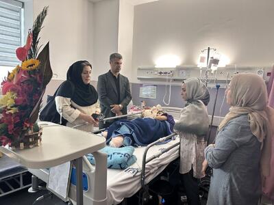 عیادت ساعی از دختر تکواندوکاری که در حملات رژیم صهیونی مجروح شد