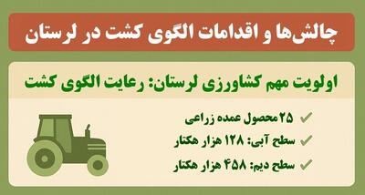 اینفوگرافیک| «الگوی کشت» در لرستان؛ از نسخه تا اجرا