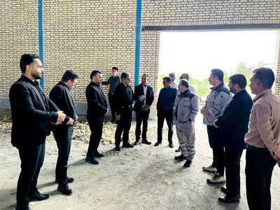بازدید مدیرعامل شرکت فرآوری معدنی اپال کانی پارس از پروژه سالن ورزشی چندمنظوره شهر قاسم‌آباد