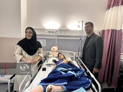 عیادت ساعی از دختر تکواندوکاری که در حملات رژیم صهیونی مجروح شده بود