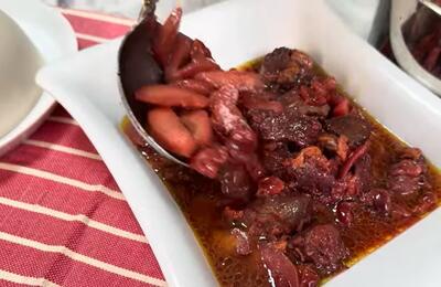 آموزش تهیه خورش سیب و آلبالو خوشمزه / یک خورش تابستانی آسان