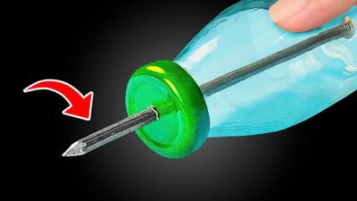 میخ را در بطری شیشه ای فرو کنید / هرگز چنین اختراعی ندیده اید