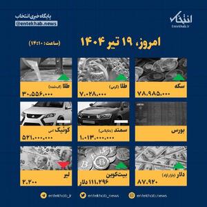 اینفوگرافیک / امروز ۱۹ تیر قیمت ها چقدر است؟