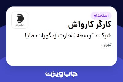 استخدام کارگر کارواش - آقا در شرکت توسعه تجارت زیگورات مایا