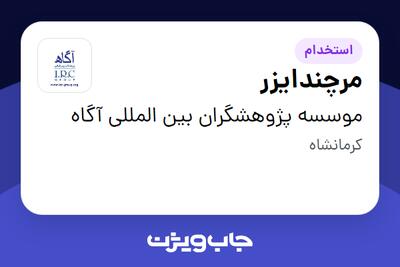 استخدام مرچندایزر در موسسه پژوهشگران بین المللی آگاه