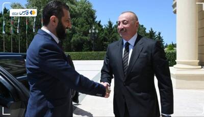 دیدار جولانی با علی‌اف در آذربایجان
