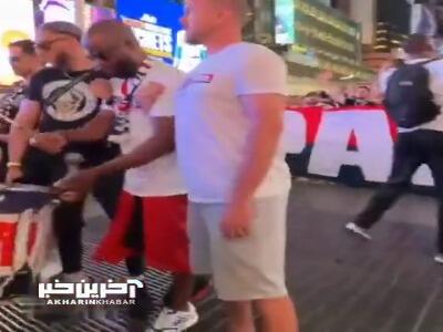 جو‌ پرشور هواداران پاری‌سن‌ژرمن در تقاطع معروف تایمز، ۱ روز مانده به فینال