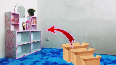 دراور صورتی ساخته شده از مقوای دست دوم!