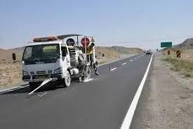 اجرای ۱۰۰۰ کیلومتر خط‌کشی در محورهای همدان