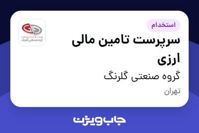 استخدام سرپرست تامین مالی ارزی - خانم در گروه صنعتی گلرنگ