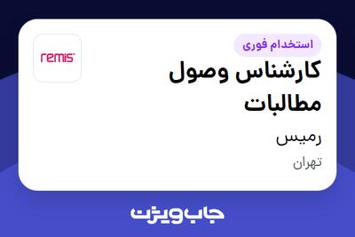 استخدام کارشناس وصول مطالبات در رمیس