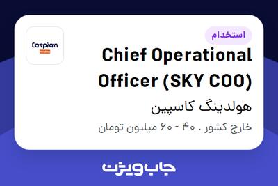 استخدام Chief Operational Officer (SKY COO) در هولدینگ کاسپین