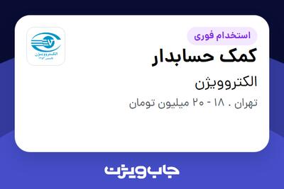 استخدام کمک حسابدار در الکتروویژن