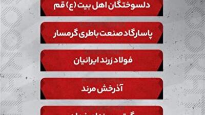 رقابت دلسوختگان با پنج تیم کشوری