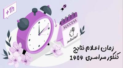 زمان اعلام نتایج کنکور 1404