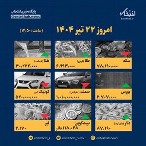 اینفوگرافیک / امروز ۲۲ تیر قیمت ها چقدر است؟