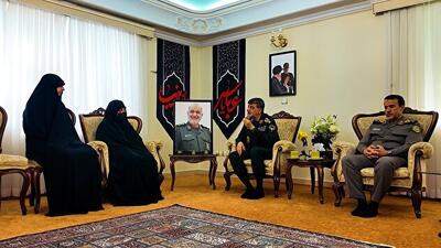 سردار رادان به خانه شهیدان باقری، سلامی و رشید رفت + ویدئو