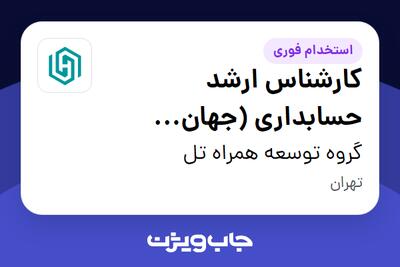 استخدام کارشناس ارشد حسابداری (جهان پیشگام) در گروه توسعه همراه تل