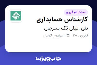 استخدام کارشناس حسابداری در پلی اتیلن تک سیرجان