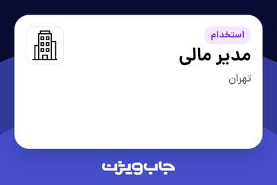 استخدام مدیر مالی در سازمانی فعال در حوزه تجارت / بازرگانی