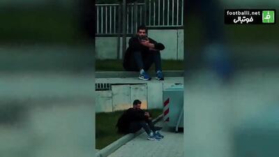 عاشقانه های امین اسماعیل نژاد ستاره والیبال و همسرش بعد از بازی! + فیلم