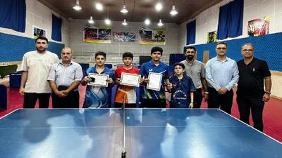 قهرمانی مولایی در مسابقات تنیس روی میز نوجوانان منطقه ۲ کشور