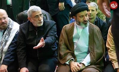 عکس/ حضور سردار قاآنی و سیدمسعود خامنه‌ای در یک مراسم | اقتصاد24