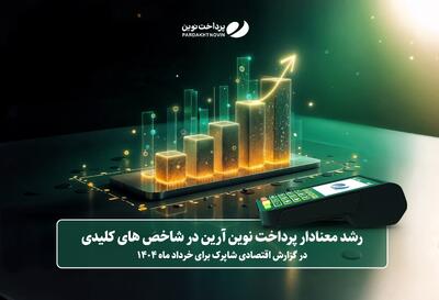 رشد معنادار پرداخت نوین آرین در شاخص های کلیدی