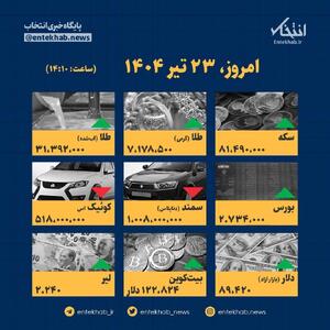 اینفوگرافیک / امروز ۲۳ تیر قیمت‌ها چقدر است؟