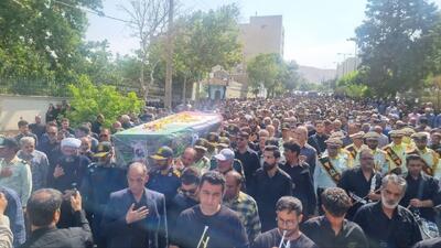 پیکر مطهر شهید فراجا در نهاوند تشییع شد