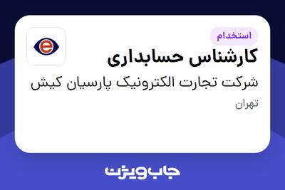 استخدام کارشناس حسابداری در شرکت تجارت الکترونیک پارسیان کیش
