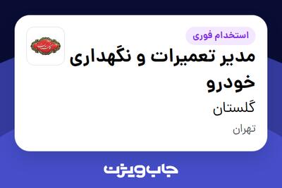 استخدام مدیر تعمیرات و نگهداری خودرو - آقا در گلستان