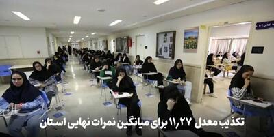 تکذیب معدل  ۱۱.۲۷ برای میانگین نمرات نهایی استان خراسان رضوی