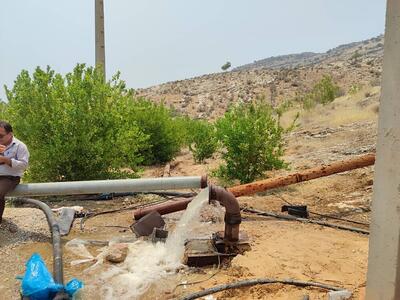 رفع تنش آبی در  روستاهای گروس و برغون شهرستان باشت