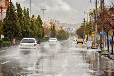 بارندگی در جاده‌های ۶ استان